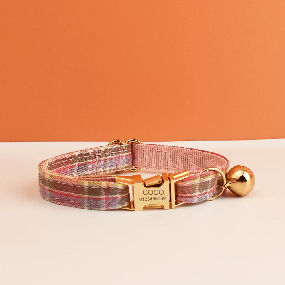 Personalized Breakaway Cat Collar with Bow Tie & Bell