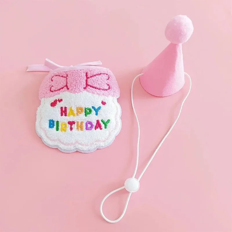 Adjustable Dog Birthday Hat & Bandana Set | Gotcha Day Outfit